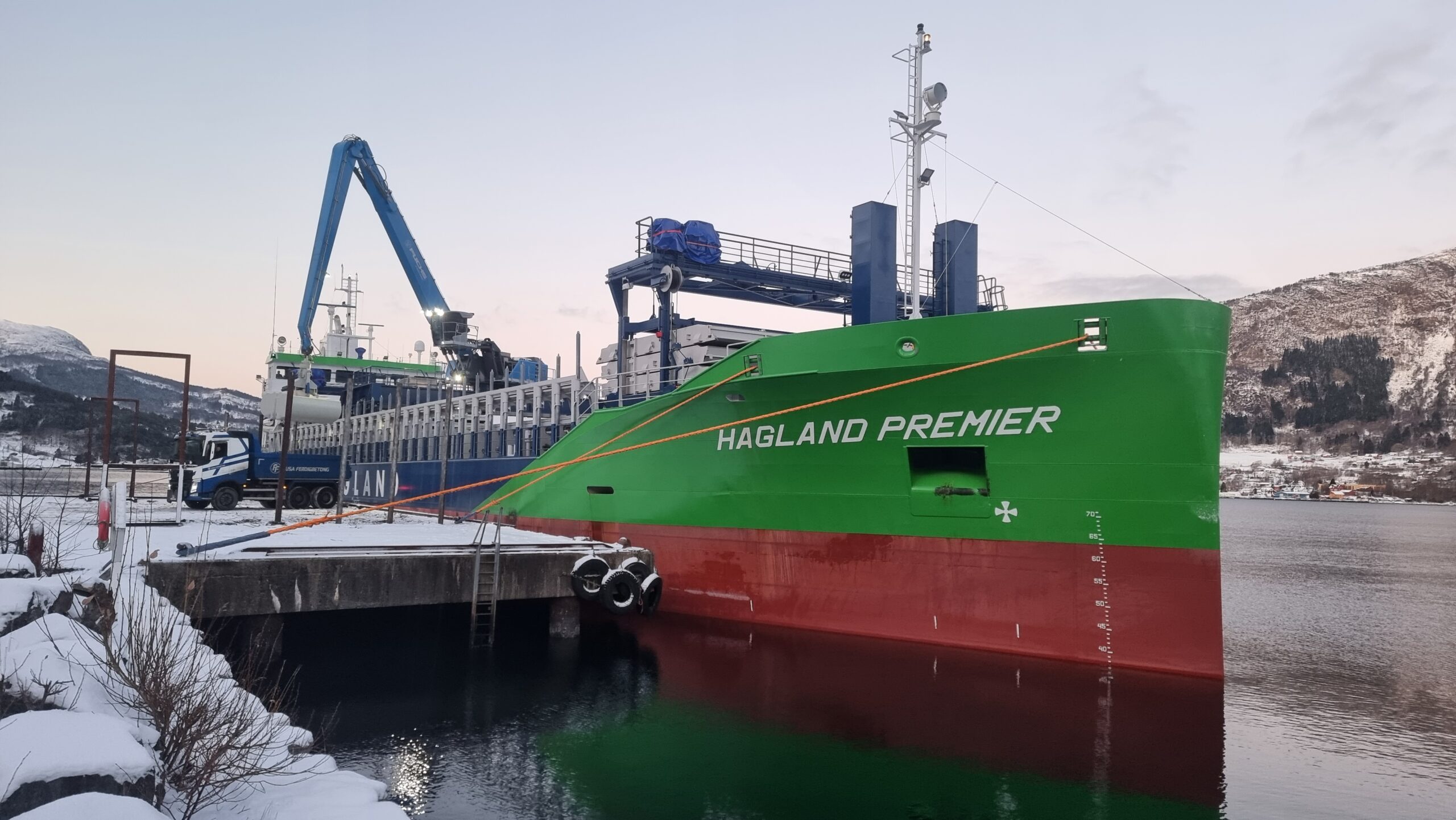 Skipet Hagland Premier fraktet salt med lavere utslipp. 