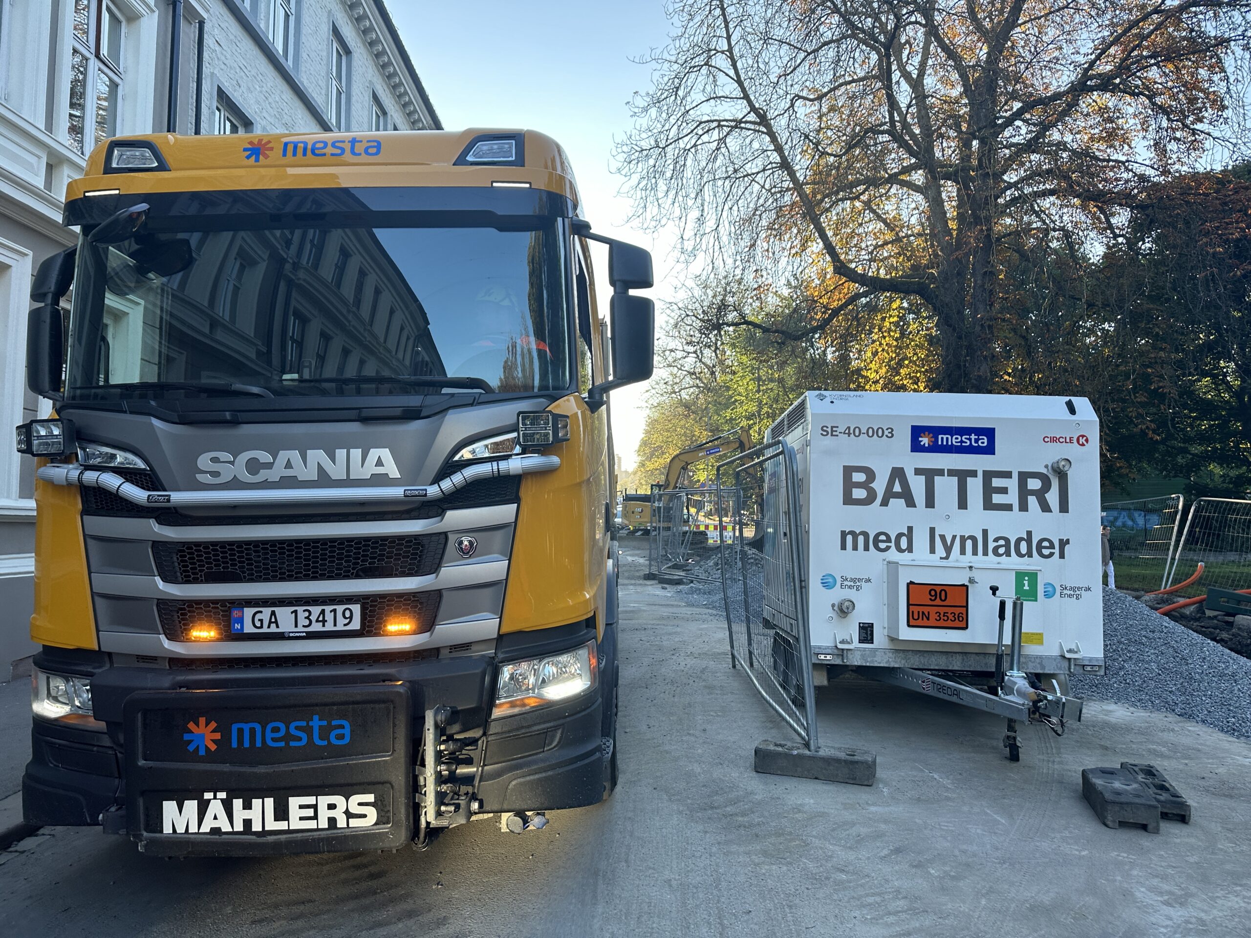 Bedre byliv uten utslipp. Her med biogassbil og lynlader. 